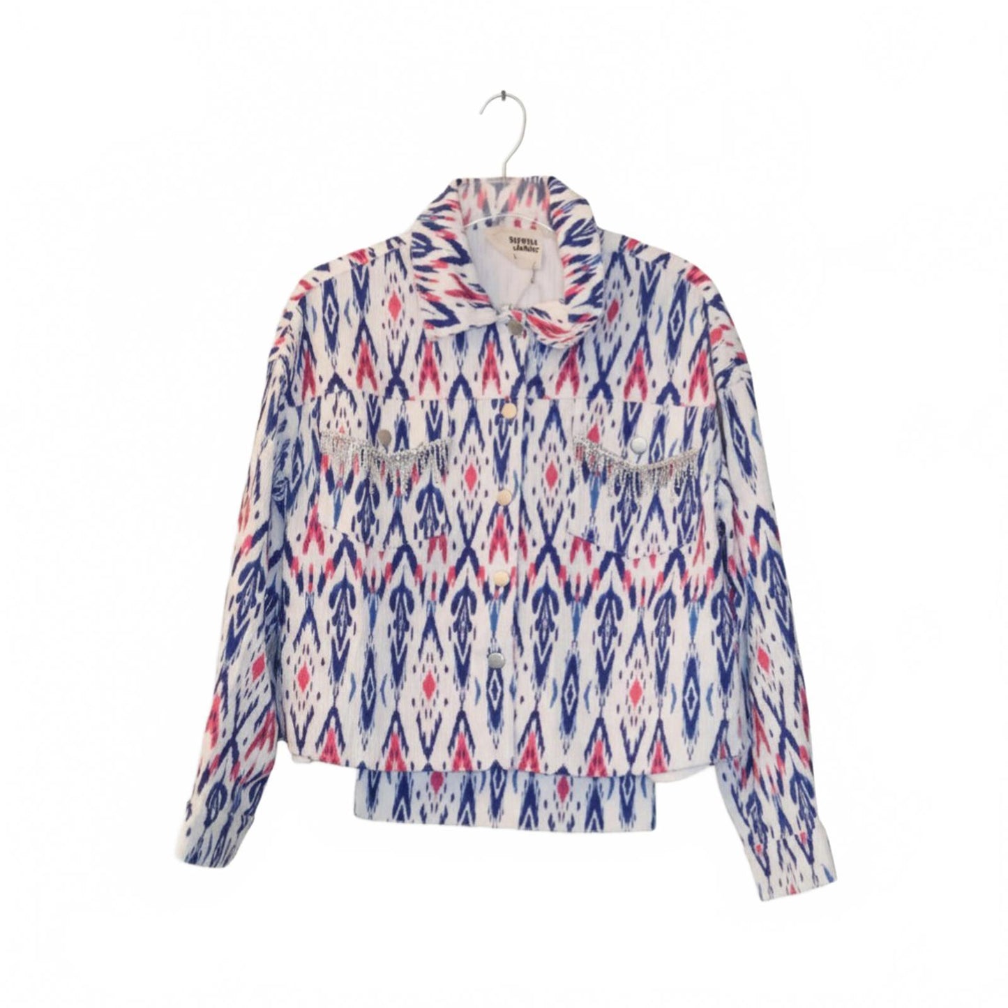 Savanna Jane Women's Casual Patterned Button-Up Jacket