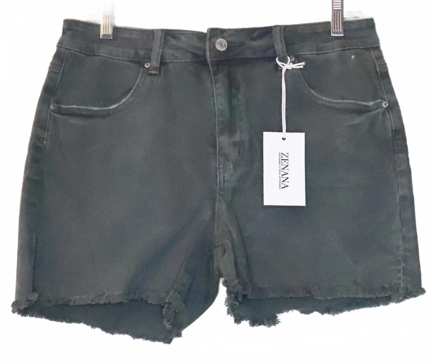 Zenana Outfitters Women's Casual Mid-Rise Denim Shorts