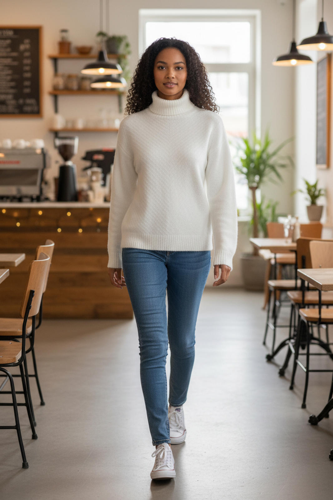 Zenana Outfitters White Turtleneck Sweater